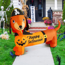 GOOSH 5FT Inflatable Halloween Dog Blow Up Inflatables Halloween Outdoor Yard Decorations